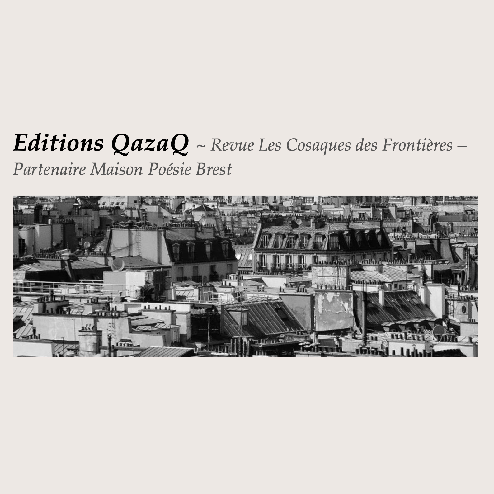 « Hexagone », texte poétique publié aux éditions QasaQ